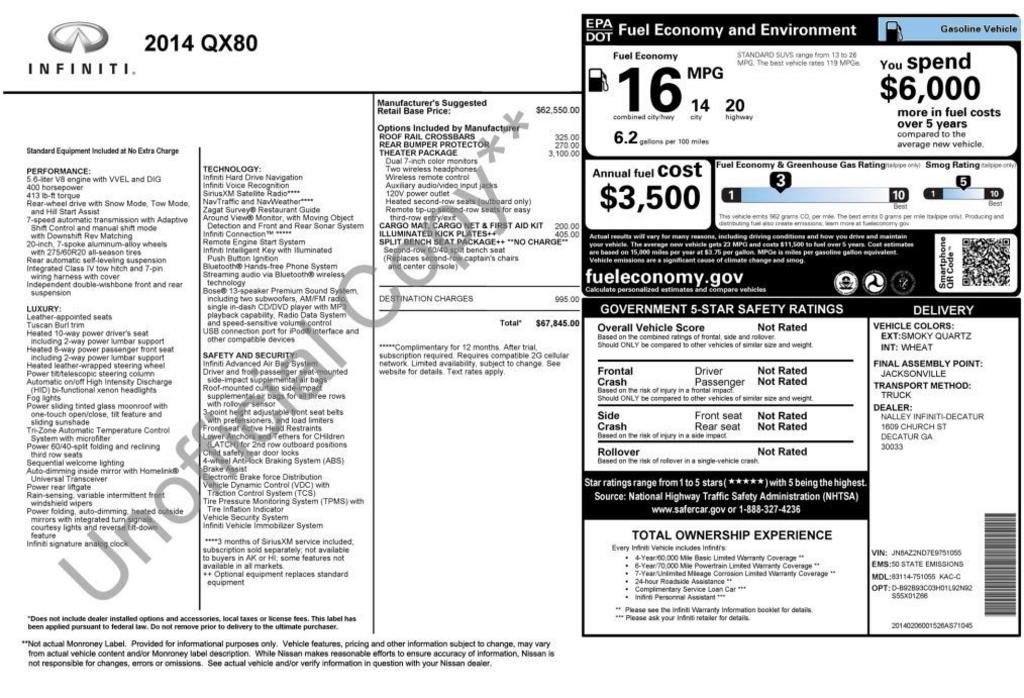 2014 INFINITI QX80 Base photo 29